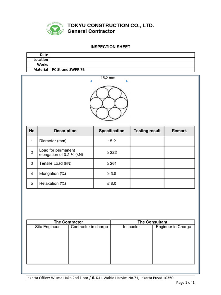 PC Strand Testing | PDF