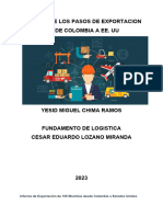 Informe de Los Pasos de Exportacion Desde Colombia A Ee. Uu