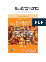 Introduction To Behavioral Research Methods 7th Edition Leary Test Bank