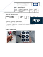 Reporte Laboratorio de Antiestreptolisina, PCR, FR, Grupo Sanguineo