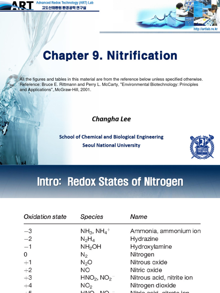 Nitrification PDF Systems Ecology Chemical Elements