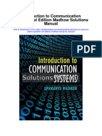 Introduction To Communication Systems 1st Edition Madhow Solutions Manual