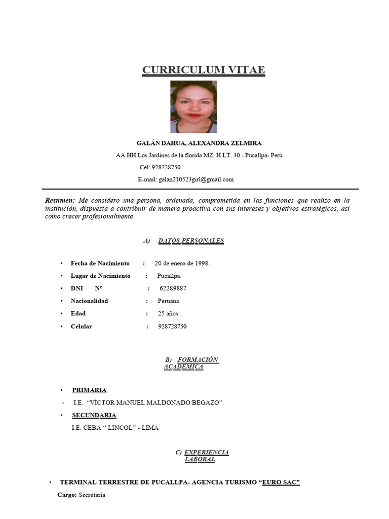 CV Alexandra | PDF