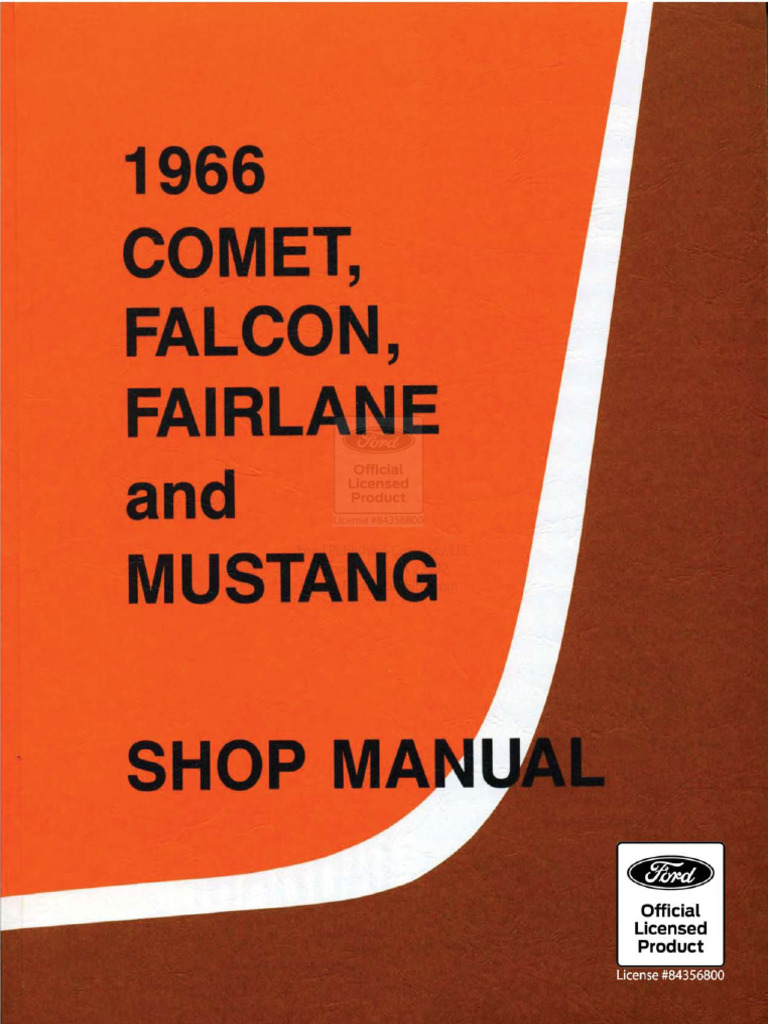 1966 Comet Falcon Fairlane Mustang Manual 001-150 | PDF | Brake