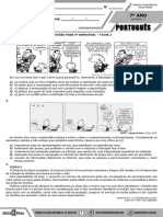 Português - Mat. 9 - Revisão para 4 Bimestral - Ficha 2 - 7º Ano