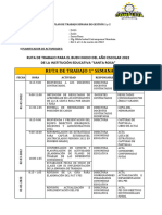 Ruta de Trabajo 2022 I.E. Santa Rosa