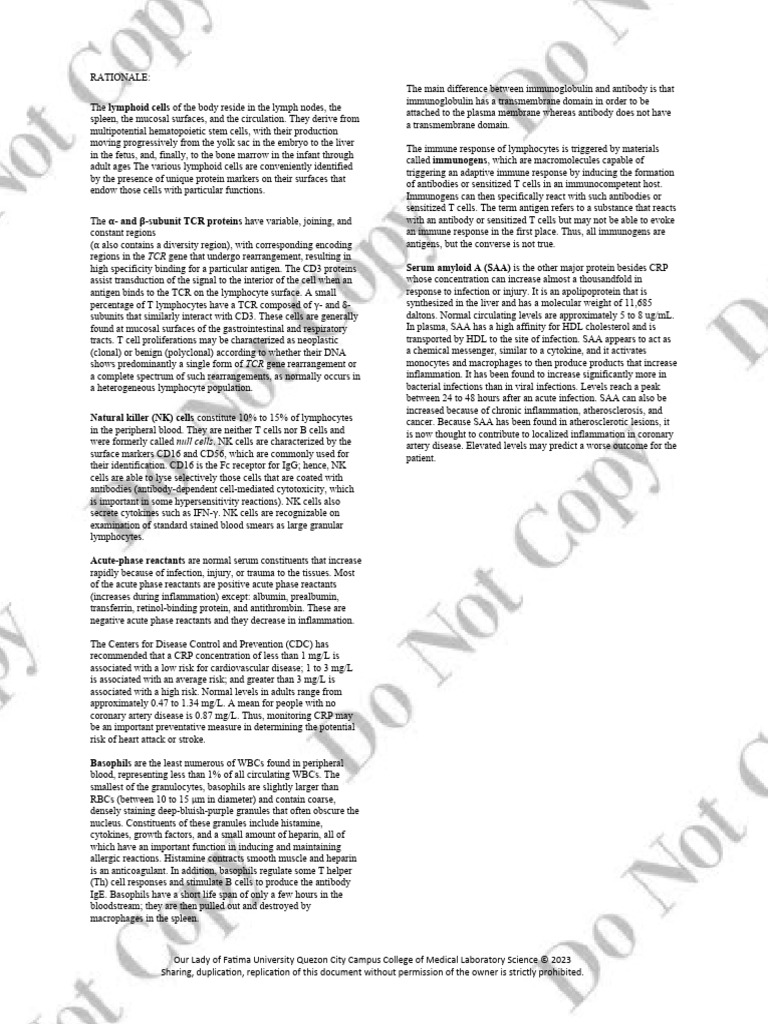 Rationale Week 8 and Week 9 | PDF | Antibody | Immune System