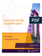 2 Semantic Rule Dan Truth Table