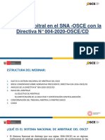 El Proceso Arbitral en El SNA - OSCE Con La Directiva N 004-2020-OSCECD