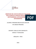 Beneficios Del Uso de Capsulas e Infusiones de La Flor de La Cantuta Por Sus Efectos Antitumorales