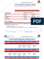 Cronograma General Del Curso Pro 12 2023 24 Medicina Interna