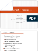 Measurement of Resistance