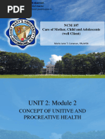 MCN 02 Concept of Unitive and Procreative Health