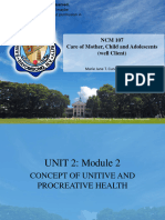 MCN 02 Concept of Unitive and Procreative Health