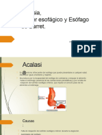 Acalasia Cancer Esofagico y Esofago de Barret