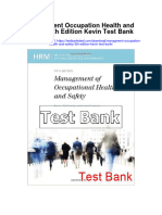 Managment Occupation Health and Safety 5th Edition Kevin Test Bank