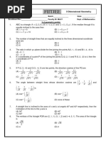 3 Dimensional Geometry - 15.08.2020 Topic Wise