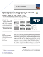 Efectos de La Variacion de Composicion Sobre La Microestructura