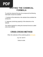 Writing of Formulae and Balancing Equations