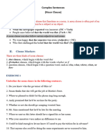 Complex Sentences Non Cluase Unit 3