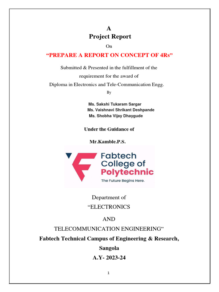 Est Report | PDF | Recycling | Waste