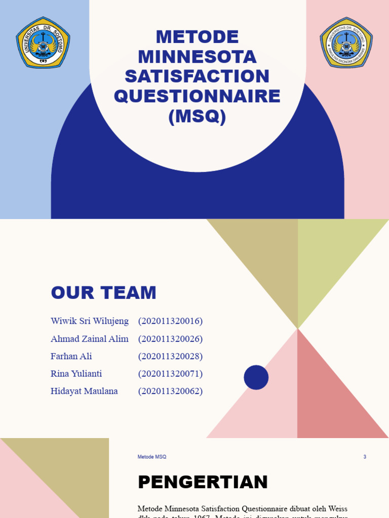 Metode Minnesota Satisfaction Questionnaire | PDF