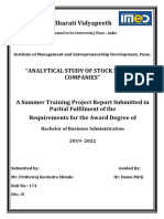 Bharati Vidyapeeth: "Analytical Study of Stock Broking Companies"