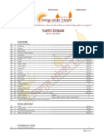 Vastu Homam Checklist