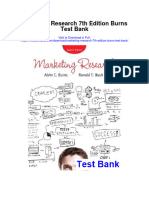 Marketing Research 7th Edition Burns Test Bank