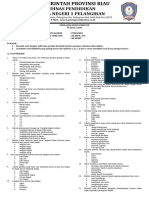 SOAL PJOK PAS KELAS XII Semester 6