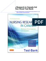 Nursing Research in Canada 3rd Edition Wood Test Bank