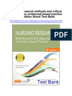 Nursing Research Methods and Critical Appraisal For Evidenced Based Practice 8th Edition Wood Test Bank