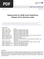 TC2181en-Ed18 Release Note For 8088 Smart DeskPhone Release 303 in Business Mode