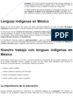 Las Lenguas Indígenas en México