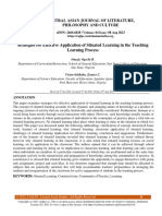 Strategies For Effective Application of Situated Learning in The Teaching Learning Process