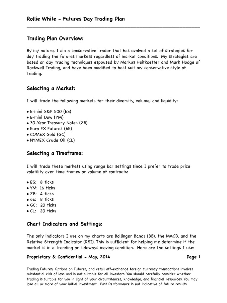 Future Trading Plan Scalping Strategy Template | PDF | New York