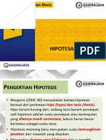 Pertemuan 4 Hipotesa Penelitian