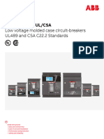 SACE Tmax XT UL - CSA Low Voltage Molded Case Circuit Breakers UL489 and CSA C22.2 Standards