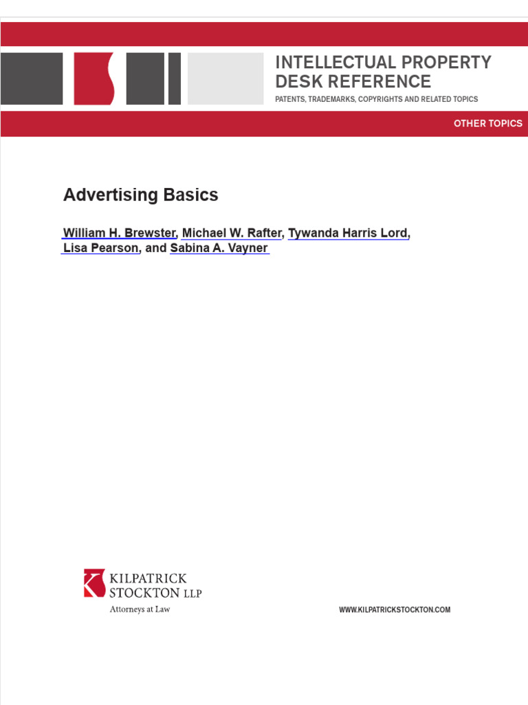 Advertising Basics PDF False Advertising Federal Trade Commission