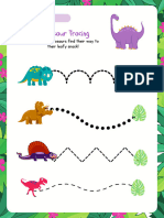 Dinosaur Tracing Worksheet