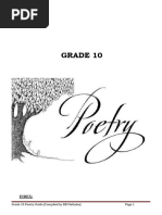 Grade 9 Poetry Study Guide | PDF | Poetry | Metre (Poetry)