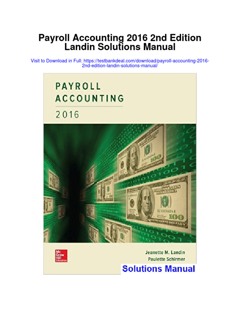 Payroll Accounting 2016 2nd Edition Landin Solutions Manual PDF