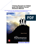 Peak Performance Success in College and Beyond 10th Edition Ferrett Solutions Manual