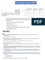 Soal Penjadwal Dengan Metode PERT - Bagian Jaka