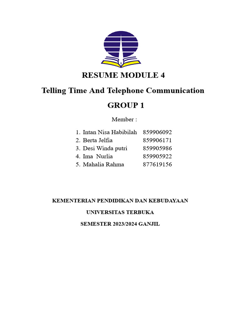 Resume English Module 4 Intan | PDF