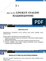 Pertemuan 1: Ruang Lingkup Analisis Makroekonomi