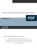 BUSN7008 Week 1 Accounting, Businesses, Regulations