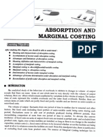 Chapter Absorption and Marginal Costing