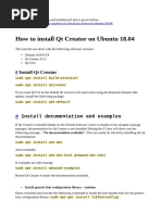 QT Documentation For Downloading and Installing