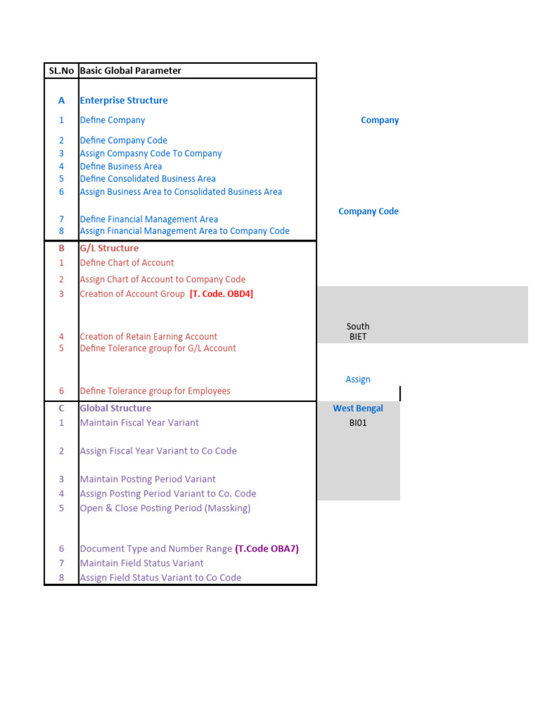 SAP Basic Structure - 1. Bata India | PDF